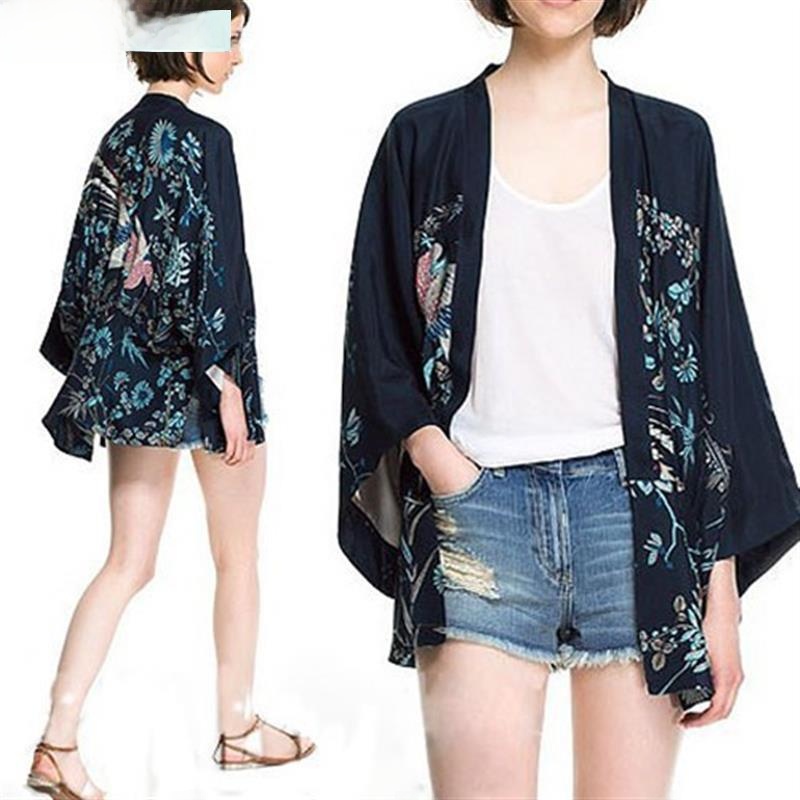 Street Fashion Kimono - Women's Silk Kimono Cardigan Street Style