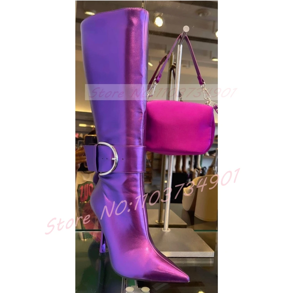 Belt Buckle Ankle Strap Purple - Street Fashion Ladies recension och pris