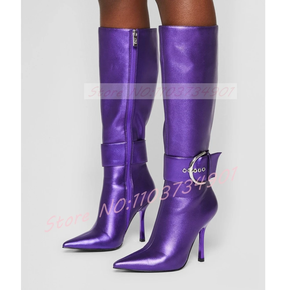 Belt Buckle Ankle Strap Purple - Street Fashion Ladies recension och pris