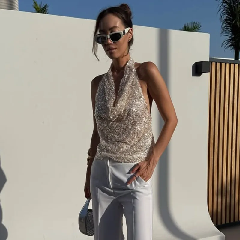 Fashion Glitter Sequins Camiso - Street Fashion Look recension och pris