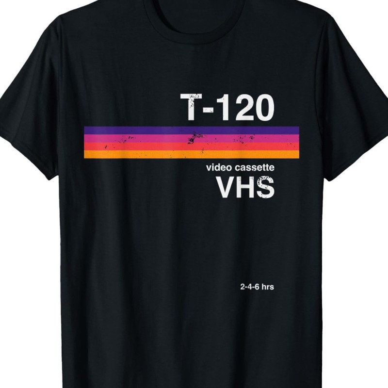 Retro VHS Video Pattern T-shir - Street Fashion Videos recension och pris