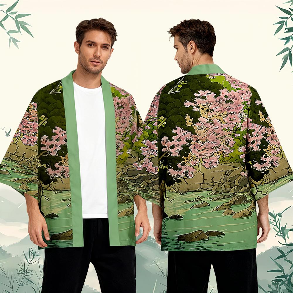 Cherry Blossom Pattern Japanes - Street Fashion Kimono recension och pris