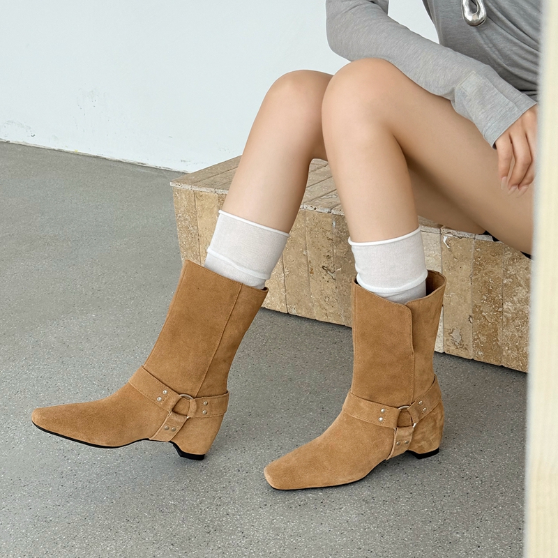 Women's Suede Slouchy Ankle Bo - Street Fashion Look recension och pris