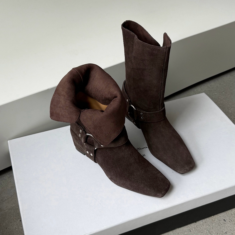 Women's Suede Slouchy Ankle Bo - Street Fashion Look recension och pris