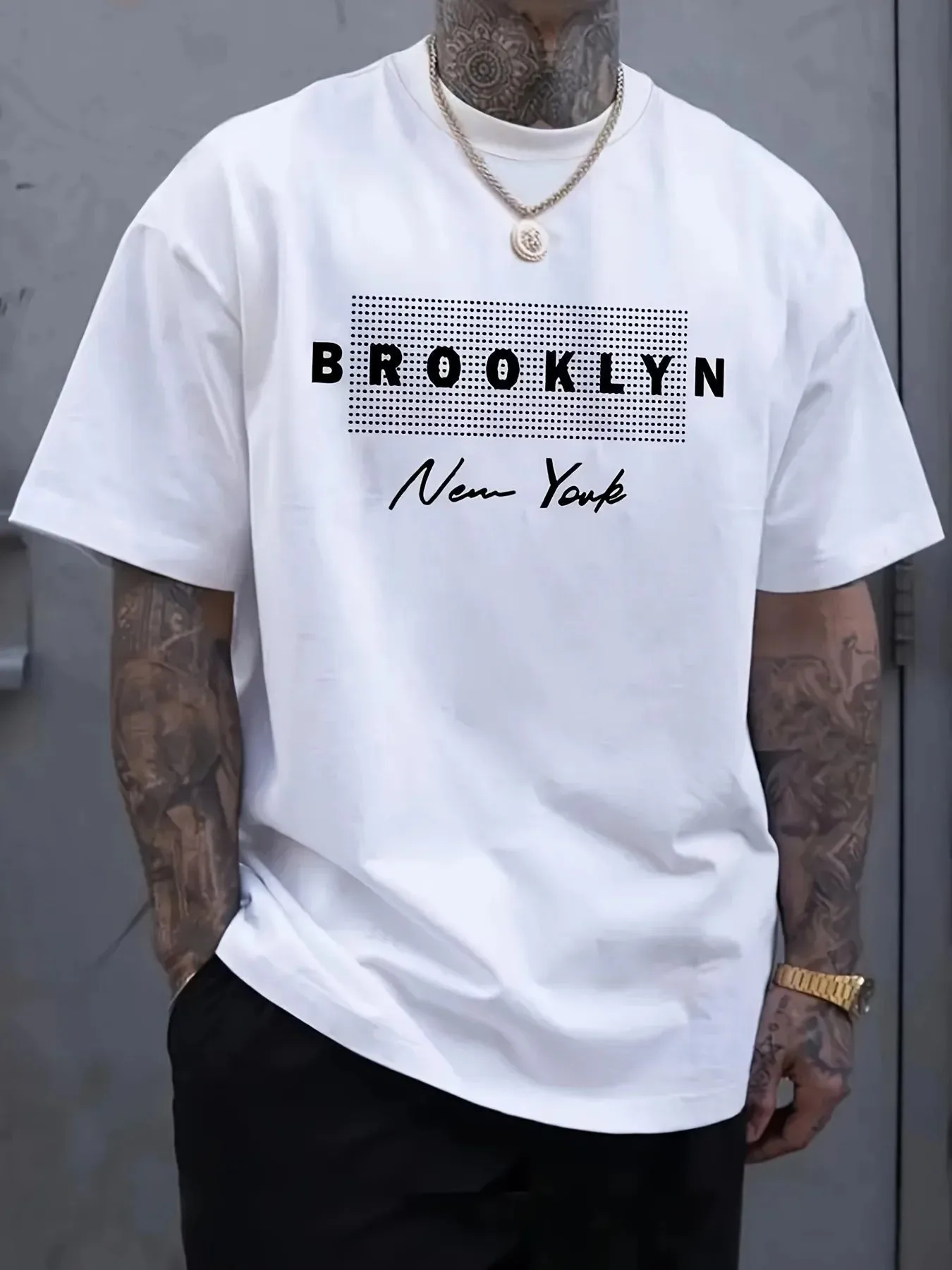Men's New York Letter Printed  - Street Fashion New York recension och pris