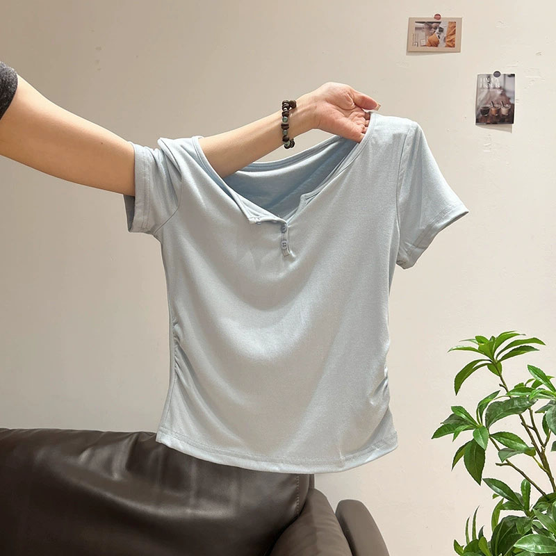 Women's Half-open Collar Butto - Korean Street Fashion Female recension och pris