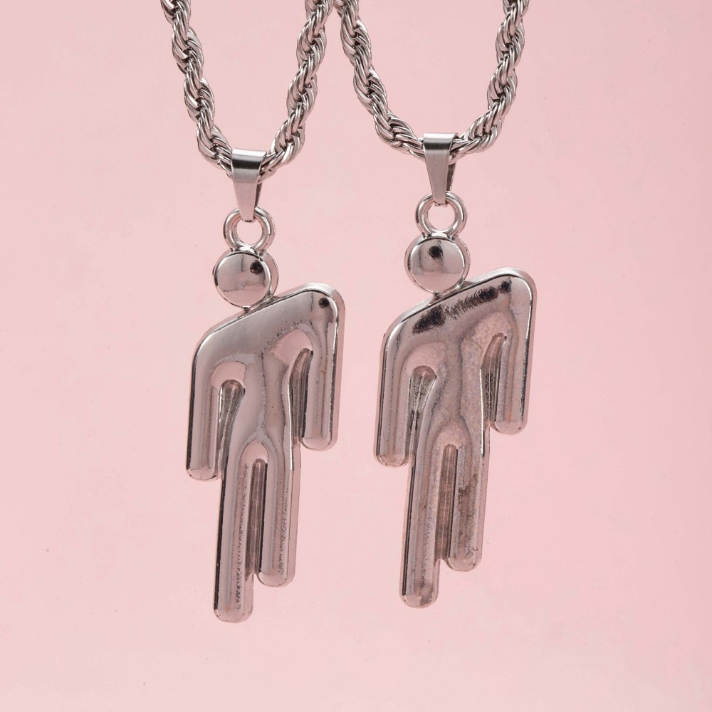 2Pcs Hip Hop Stainless Steel S - Fashion Street Singapore recension och pris