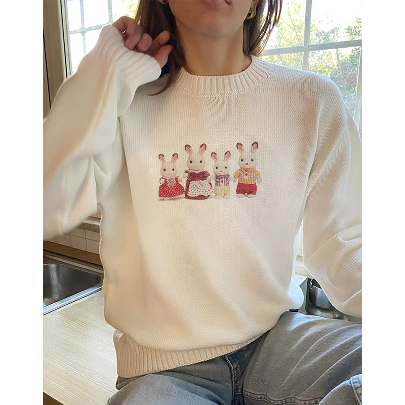 Spring Sweaters New Sweet Stre - Korean Street Fashion Female recension och pris