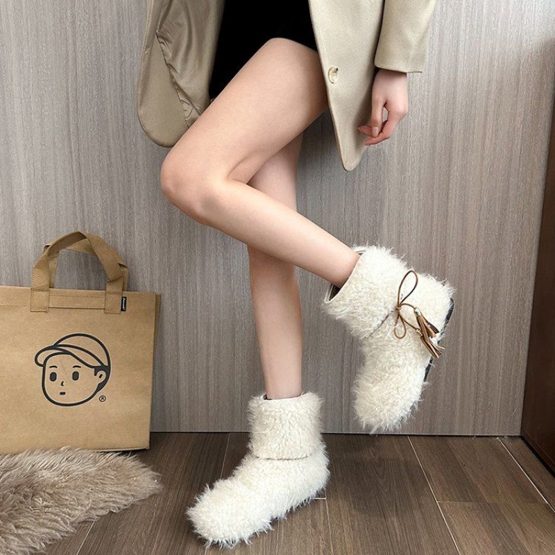 Solid Color Fleece-Lined White - Street Fashion Online recension och pris