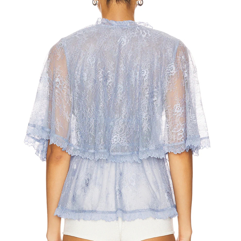 Women's Elegant Sheer Floral L - Mesh Top Layering recension och pris
