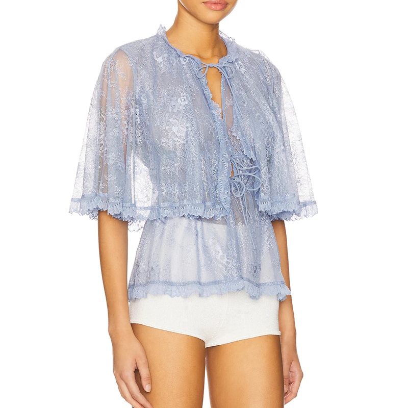 Women's Elegant Sheer Floral L - Mesh Top Layering recension och pris