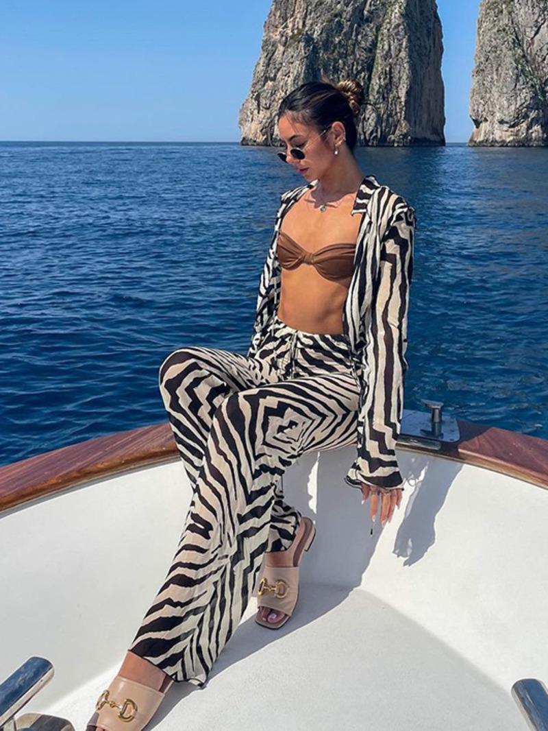Animal Print Mesh Sheer Stripe - Mesh Top Layering recension och pris