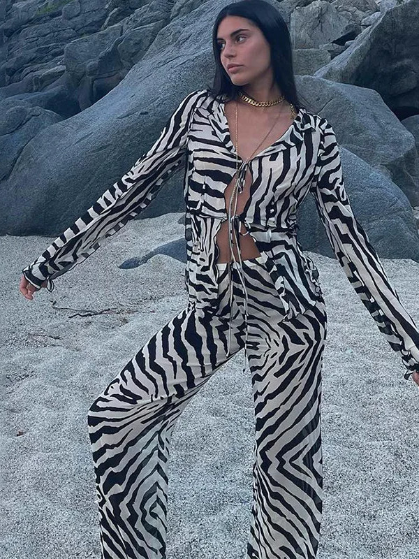 Animal Print Mesh Sheer Stripe - Mesh Top Layering recension och pris