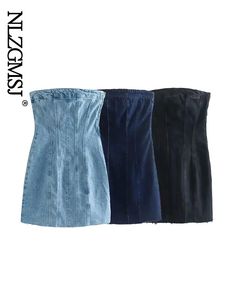 Nlzgmsj Sexy Blue Denim Sheath - Street Fashion Style Youtube recension och pris