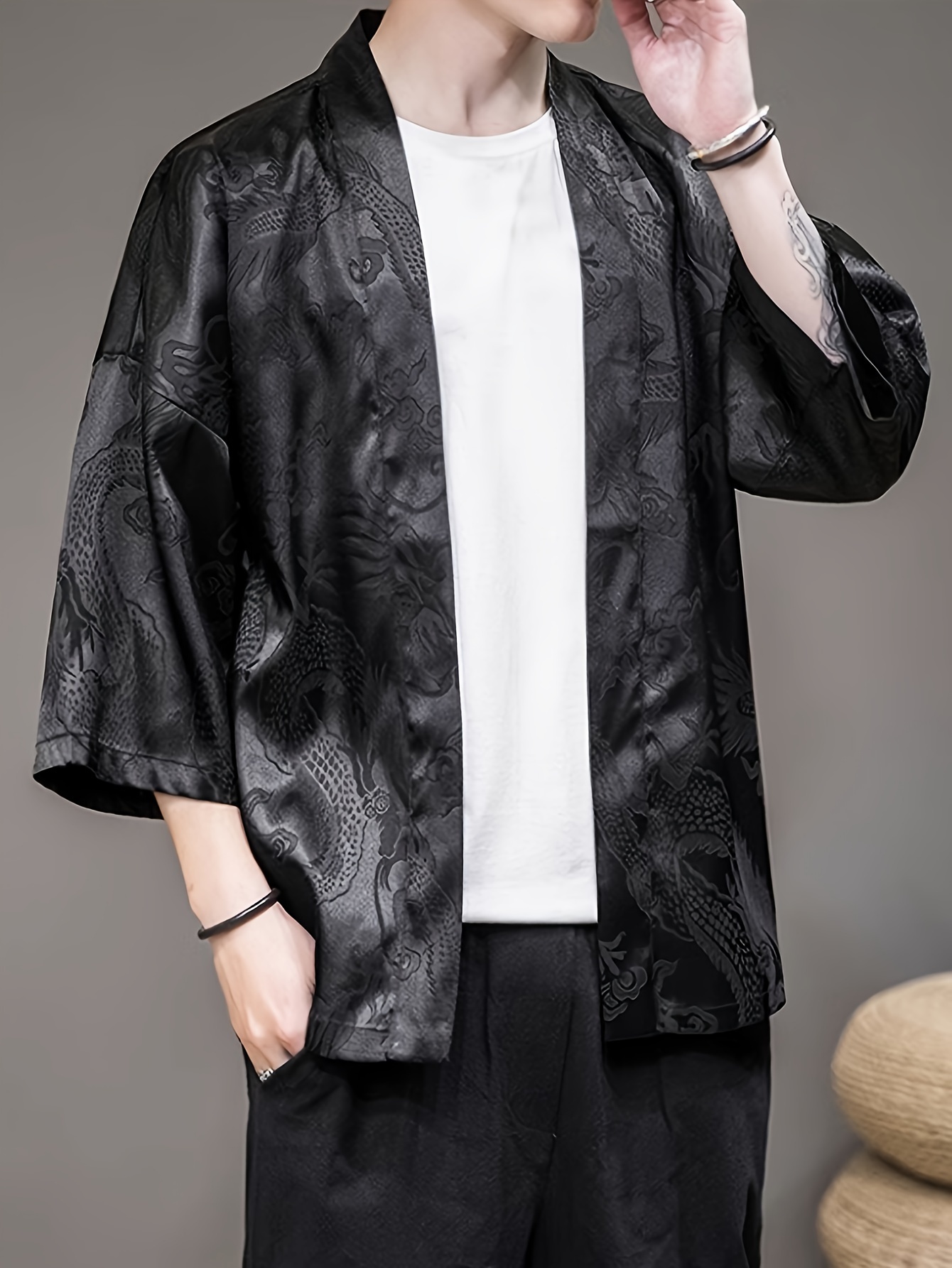 2026 Summer Men's Kimono 3D Pr - Street Fashion Designers recension och pris