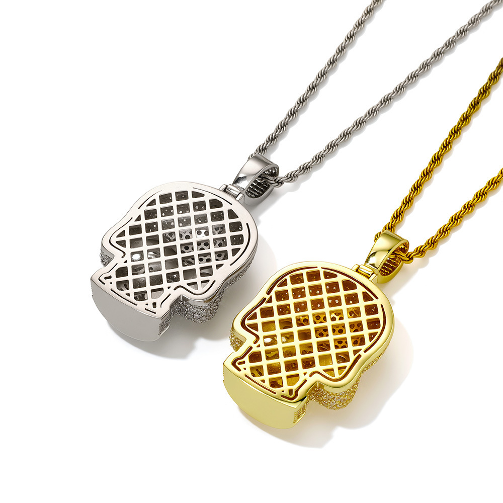 Iced Out Skull Pendant Necklac - Fashion Street Singapore recension och pris