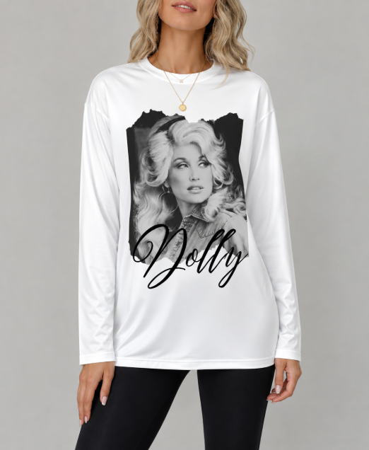 Dolly Parton Long Sleeve T-shi - Street Fashion Tshirt recension och pris