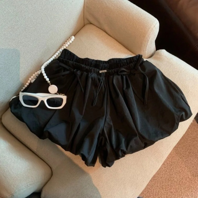 High Waist Solid Bud Shorts Lo - Korean Street Fashion Female recension och pris