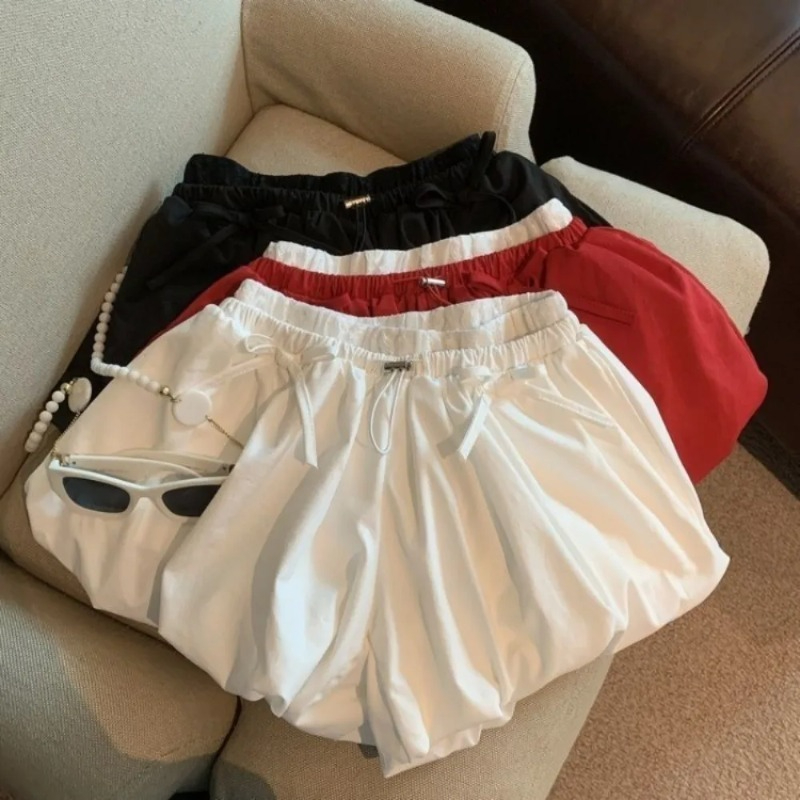 High Waist Solid Bud Shorts Lo - Korean Street Fashion Female recension och pris