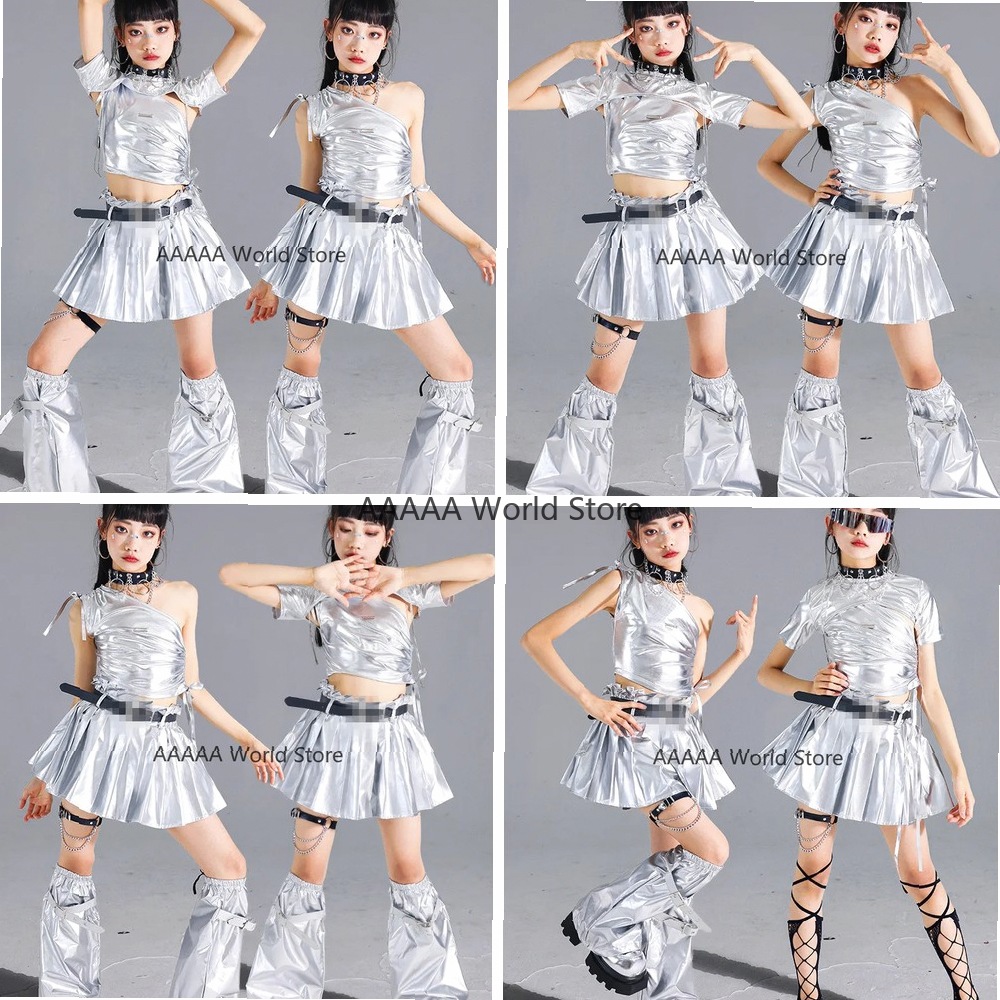 Cosplay Silver Crop Top Pleate - Street Fashion Europe recension och pris