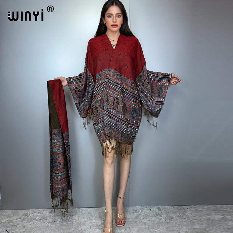 WINYI kimono maxi coat Africa  - Street Fashion Kimono recension och pris