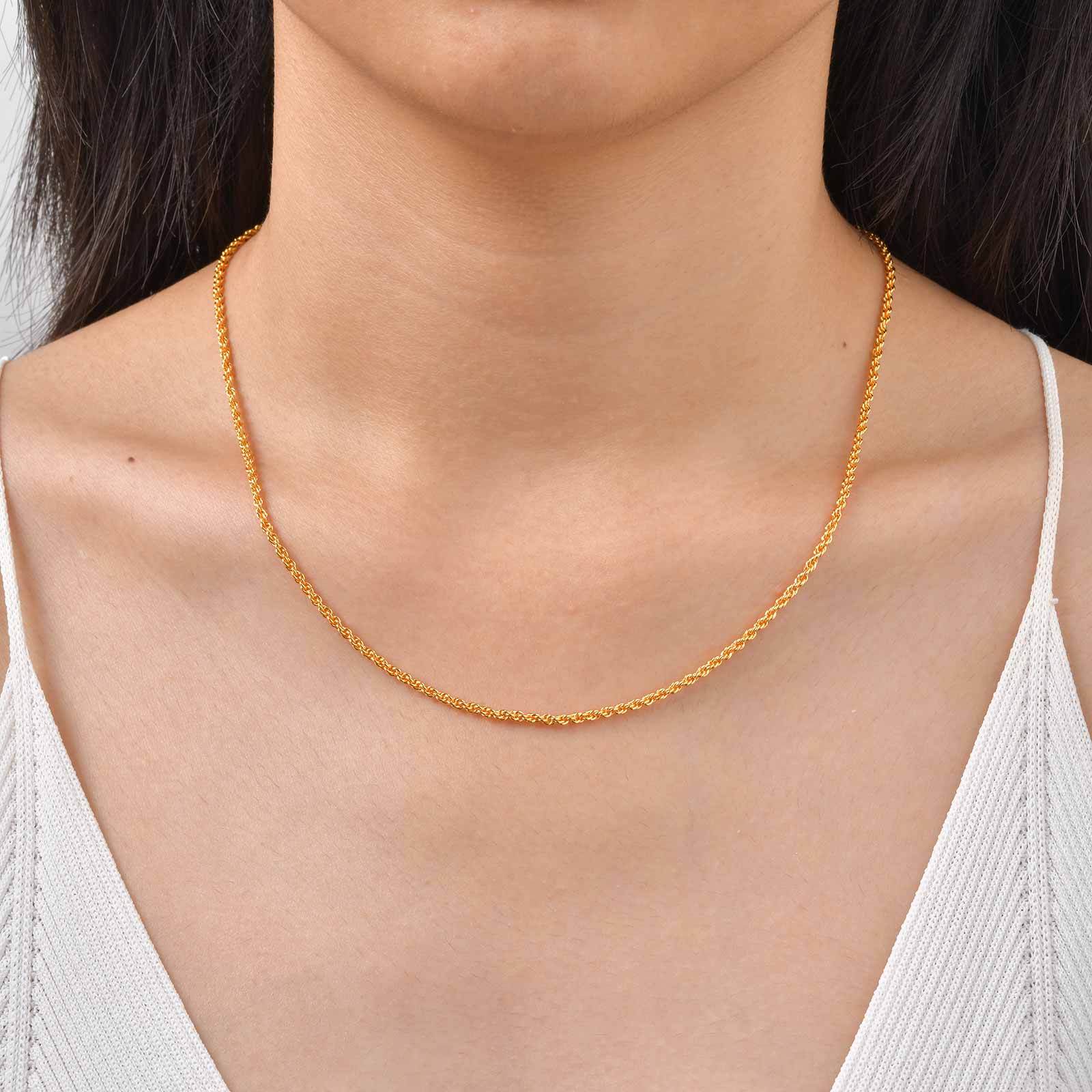 Hip Hop 2mm Twisted Rope 24K G - Fashion Street Singapore recension och pris