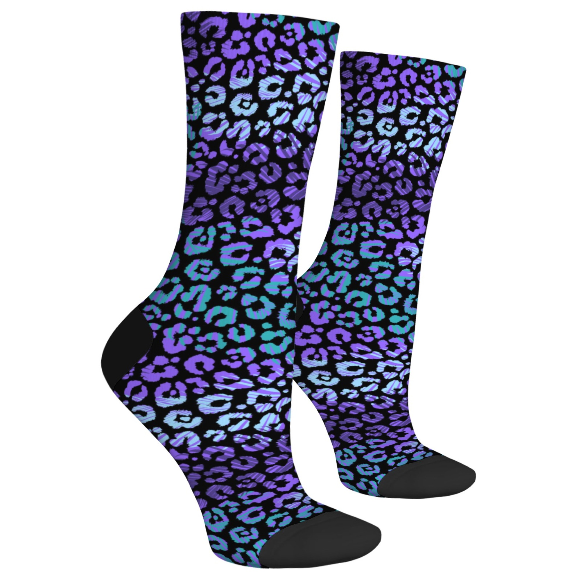 Neon Leopard Print Socks Y2K S - Street Fashion Style Youtube recension och pris