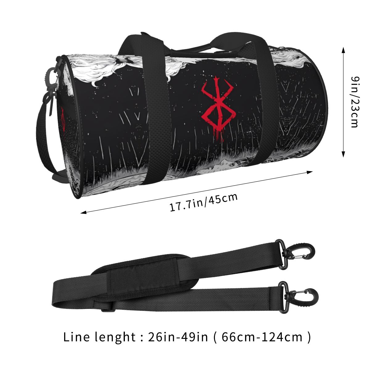 Japan Anime Bereserk Gym Bag F - Street Fashion Of Japan recension och pris