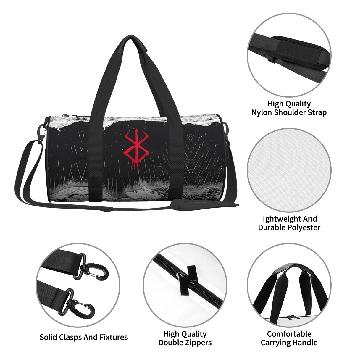 Japan Anime Bereserk Gym Bag F - Street Fashion Of Japan recension och pris