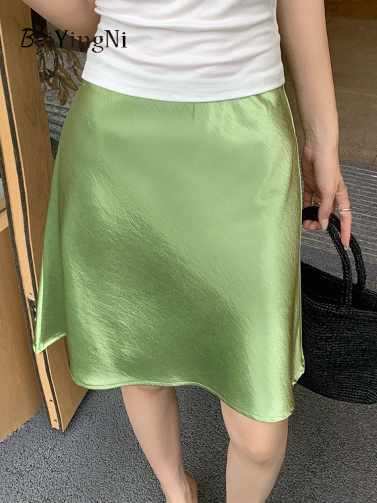 Beiyingni Luxury Satin Short S - Korean Street Fashion Female recension och pris