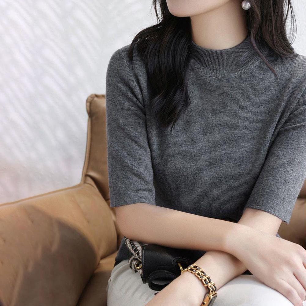 Summer Knitted Sweater Short S - Korean Street Fashion Female recension och pris