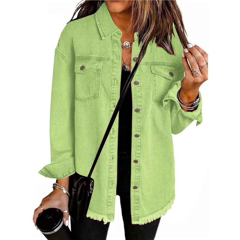 Women's Washed Denim Shirt Jac - Street Fashion Europe recension och pris