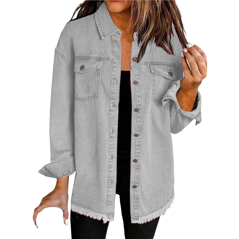 Women's Washed Denim Shirt Jac - Street Fashion Europe recension och pris