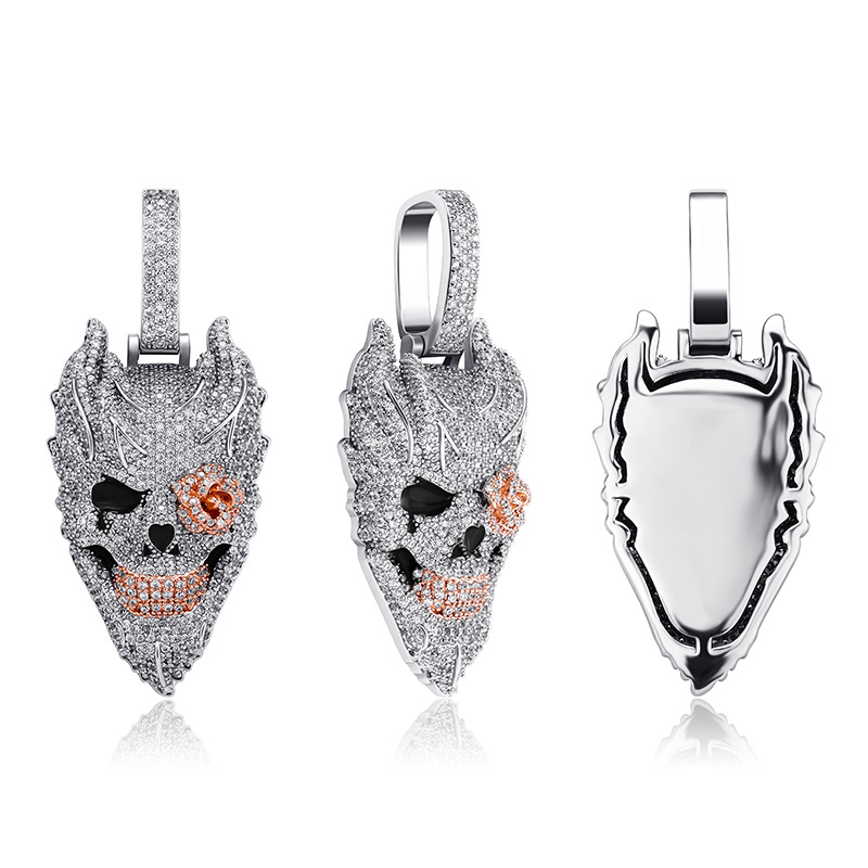 Silver Plated Devil Skull Pend - Fashion Street Singapore recension och pris