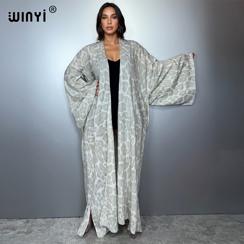 WINYI winter Leopard cardigan  - Street Fashion Kimono recension och pris